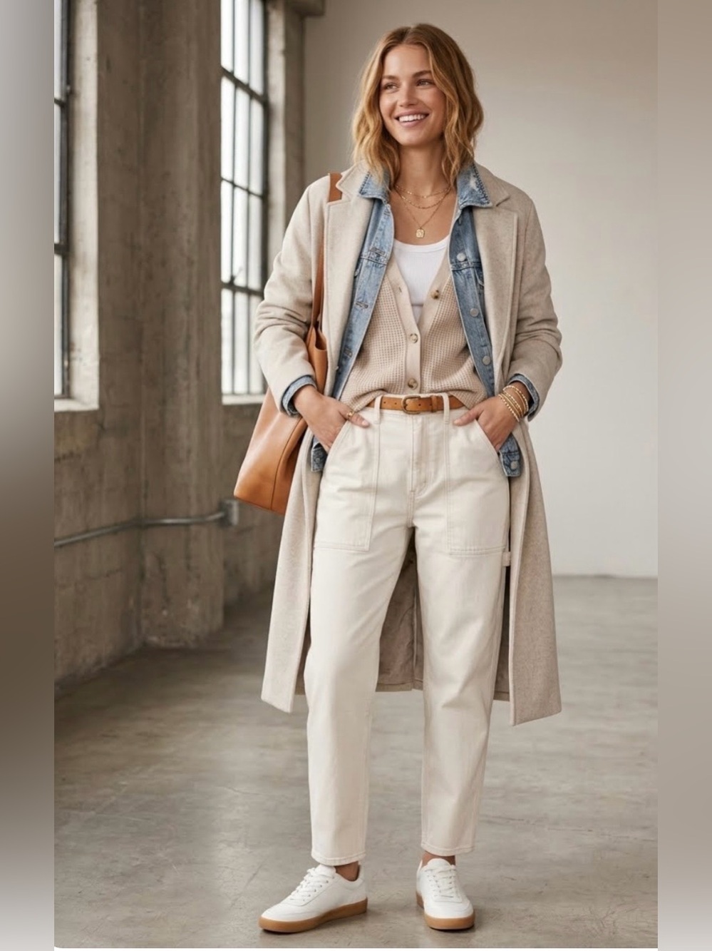Abercrombie & Fitch women’s Cream Cargo Pants